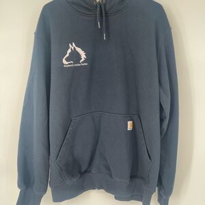 Carhartt Navy Blue Hoodie with Logo